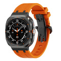 Luxury AP Butterfly Buckle Silicone Band For Galaxy Watch 7 Ultra/8 Ultra