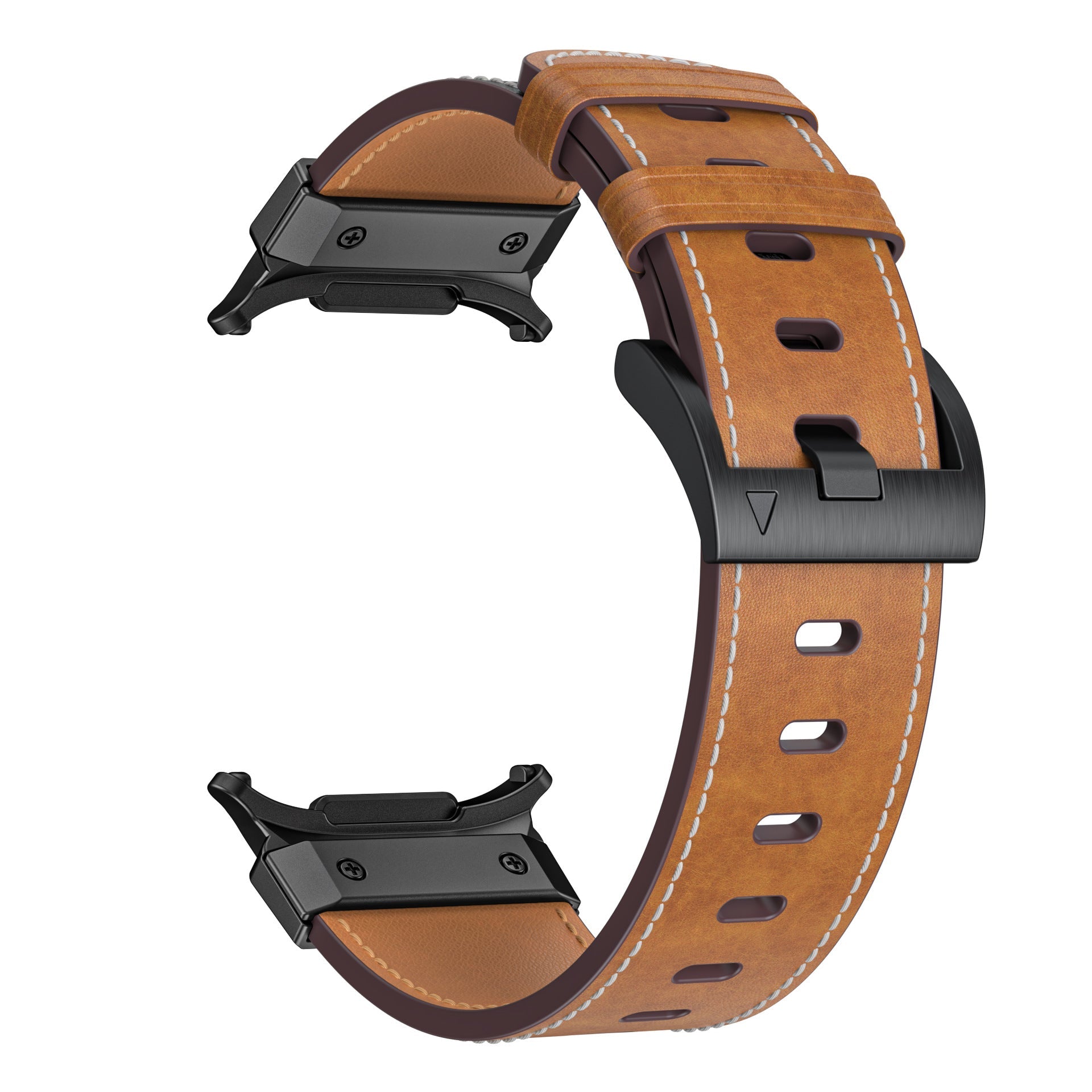 Mecha Bezel Leather Strap for Galaxy Watch 7 Ultra/8 Ultra