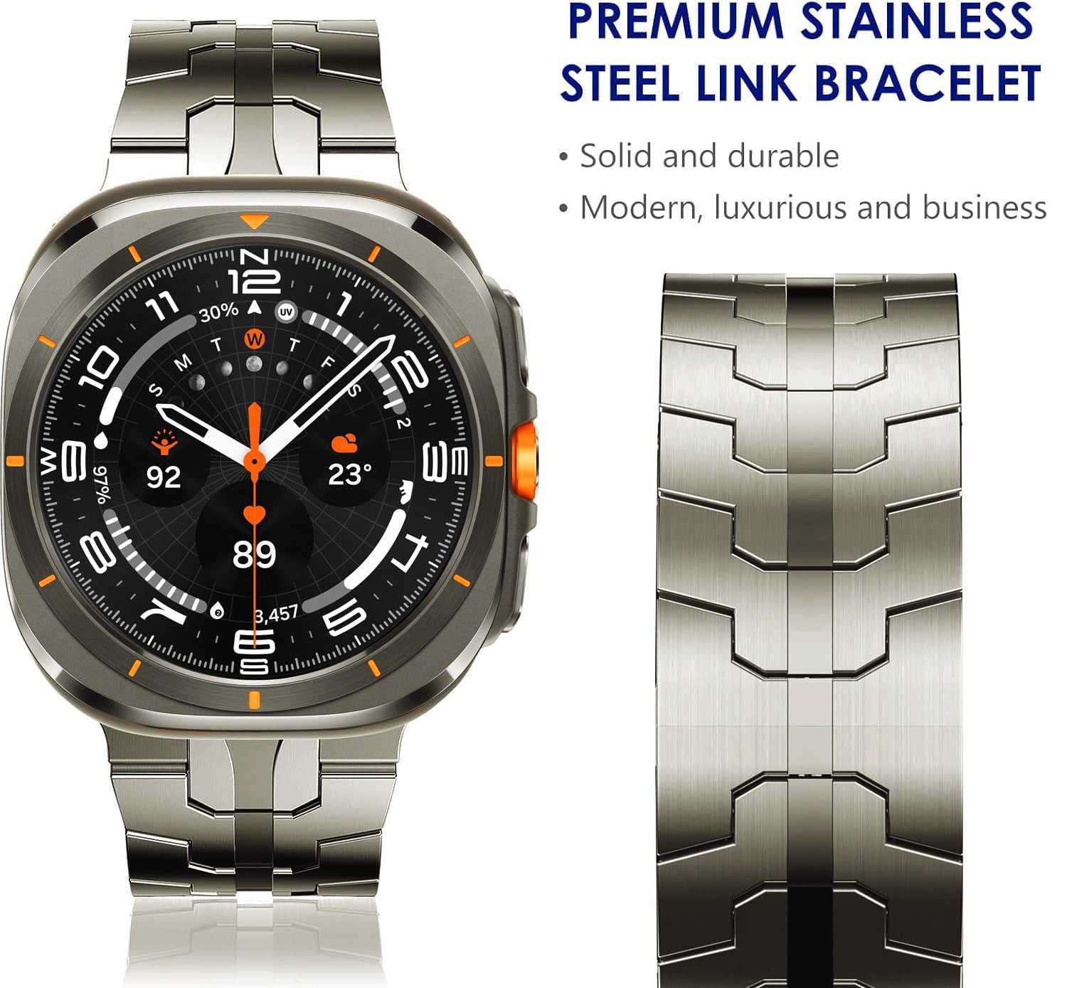 Stainless Steel Metal Watch Band for Galaxy Watch 7Ultra/8Ultra