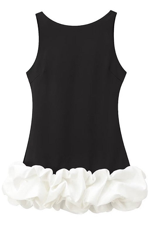 Ruffle trim dress