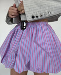 Striped Bubble Mini Skirt
