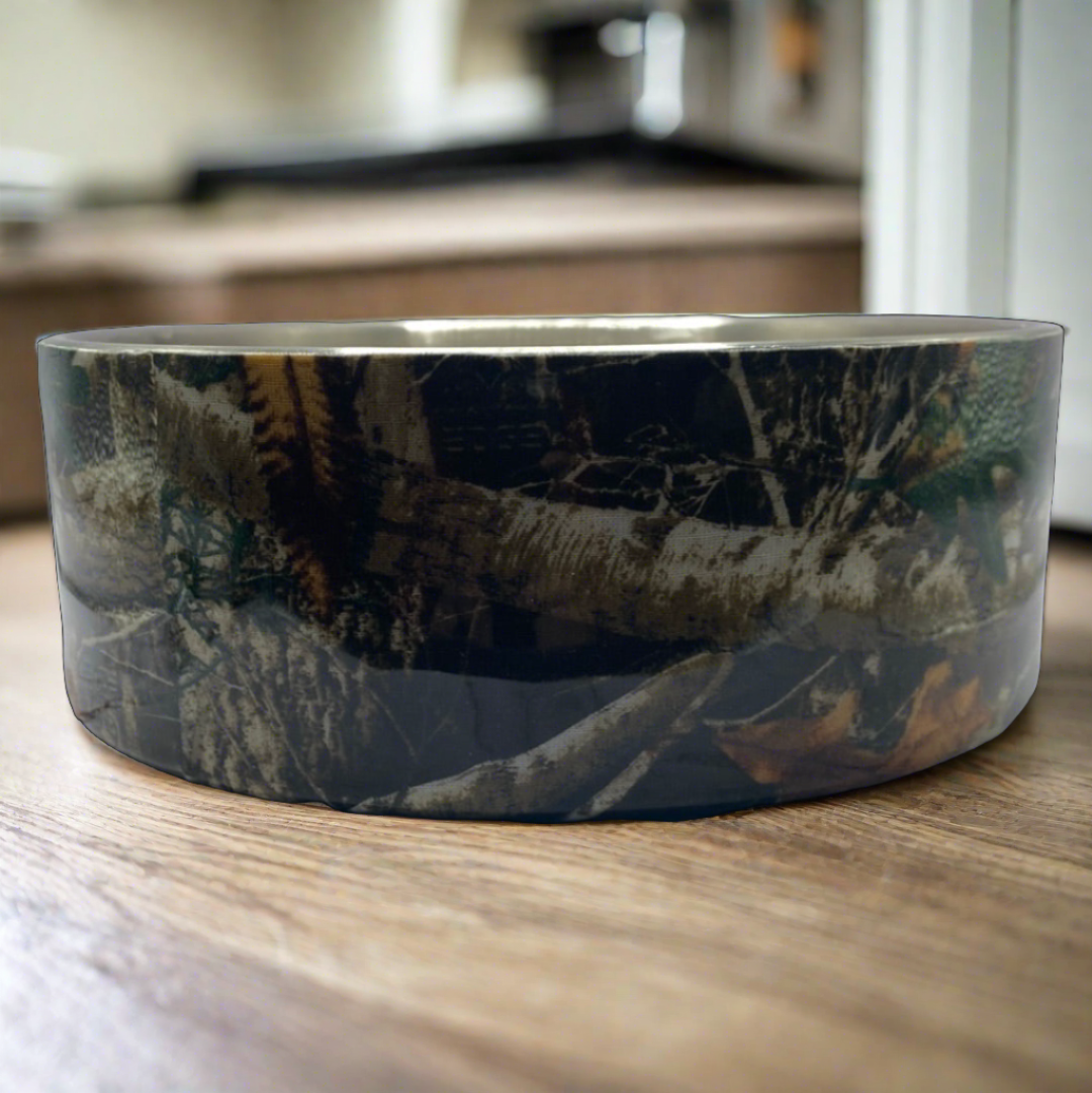 Custom Hand-Painted Stainless Steel Dog Bowl - 64 Oz