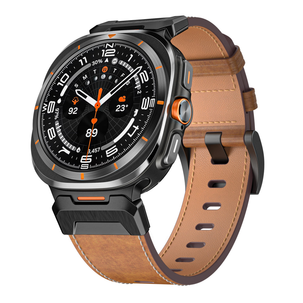 Tactical Leather Band For Galaxy Watch 7 Ultra/8 Ultra