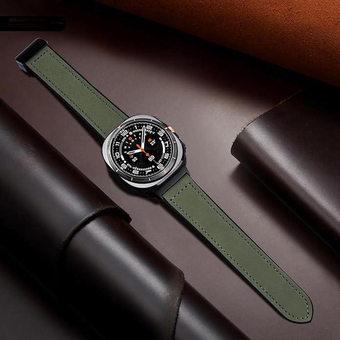 Magnetic Leather Watch Band for Galaxy Watch 7Ultra/8Ultra