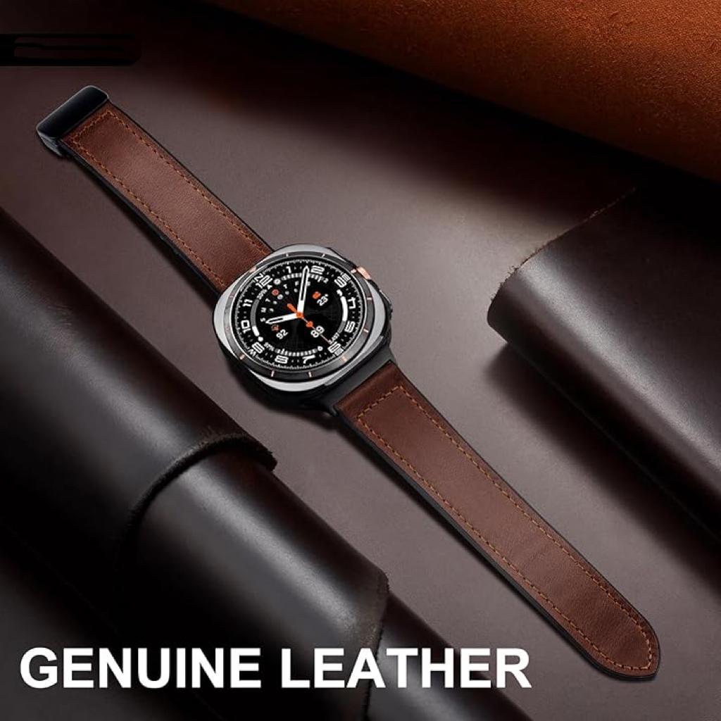Magnetic Leather Watch Band for Galaxy Watch 7Ultra/8Ultra