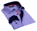 Button-Up Shirt //  - Tailored Fit - contrast  trimming - final sale