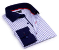Button-Up Shirt //  -Tailored Fit - contrast  trimming - final sale