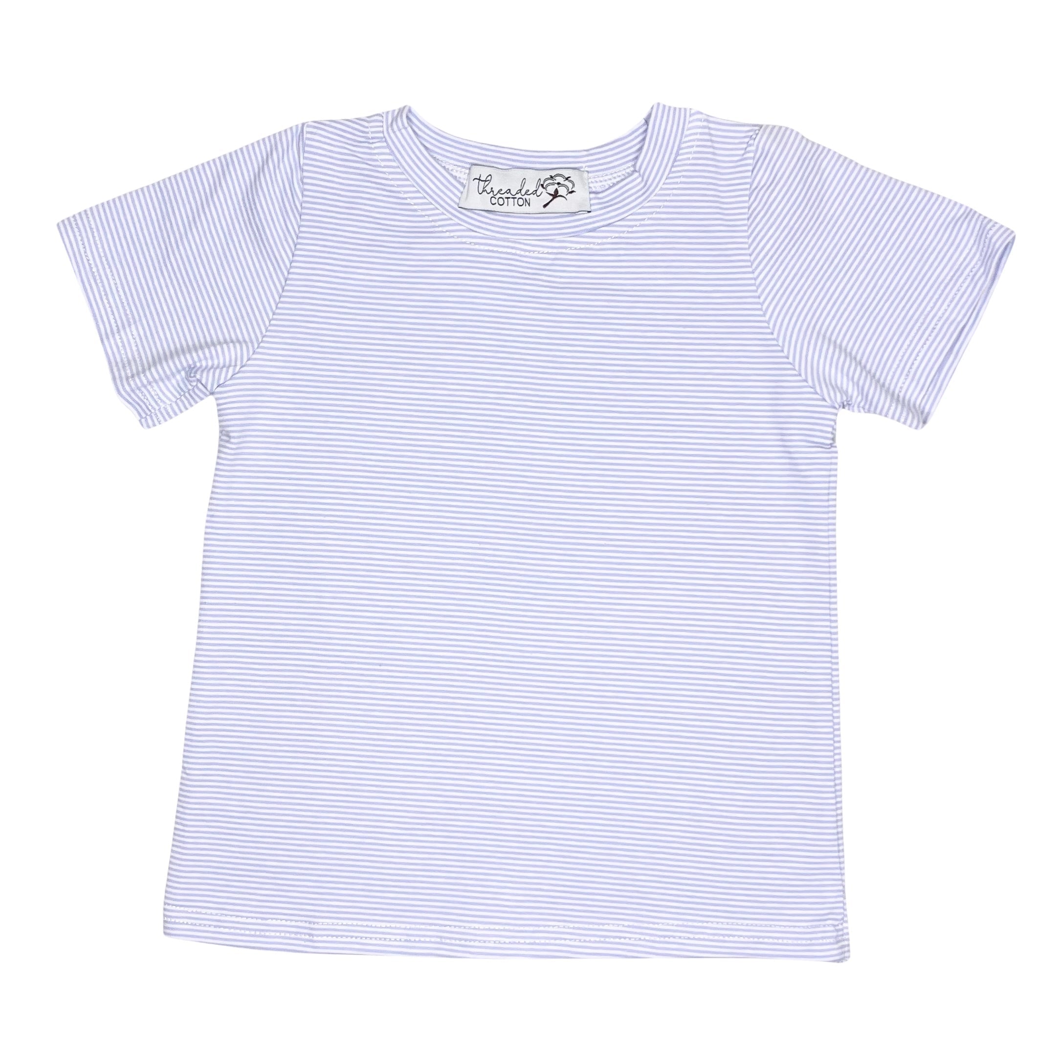 Threaded Cotton Boy Short Sleeve Shirt (95% cotton/spandex)