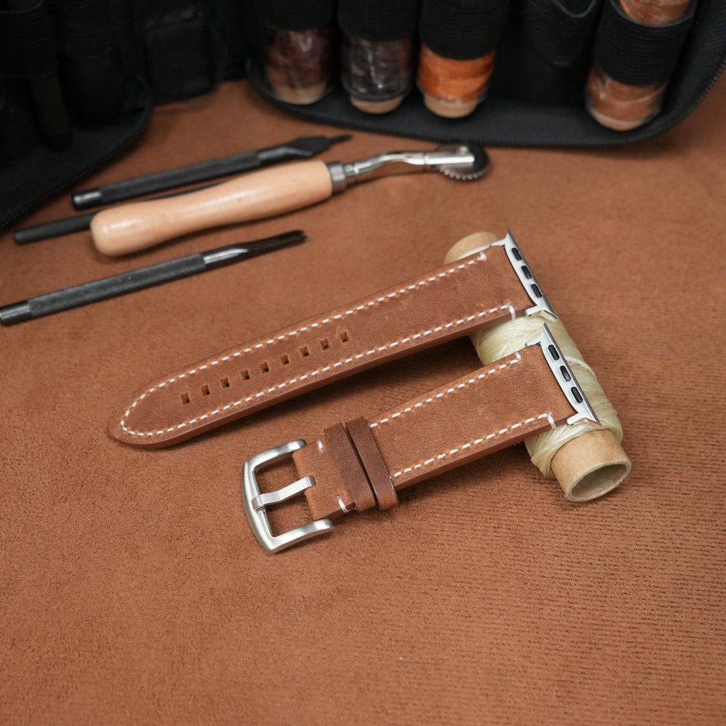 Universal Vintage Leather Band – 20-26mm for Apple Watch & Traditional Watches – Italian Cowhide
