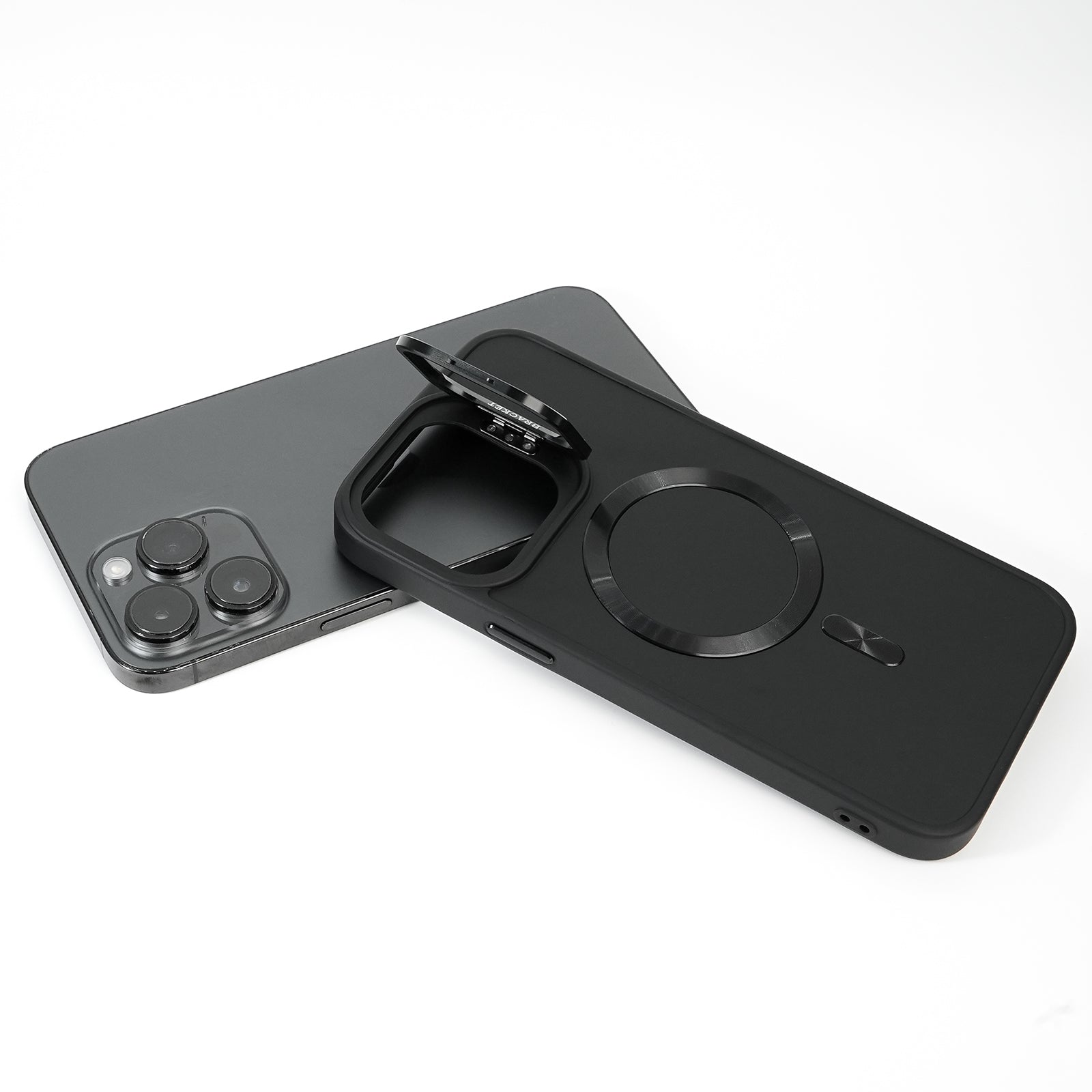 MagSafe Compatible Military-Grade Protective iPhone Case with Hidden Stand