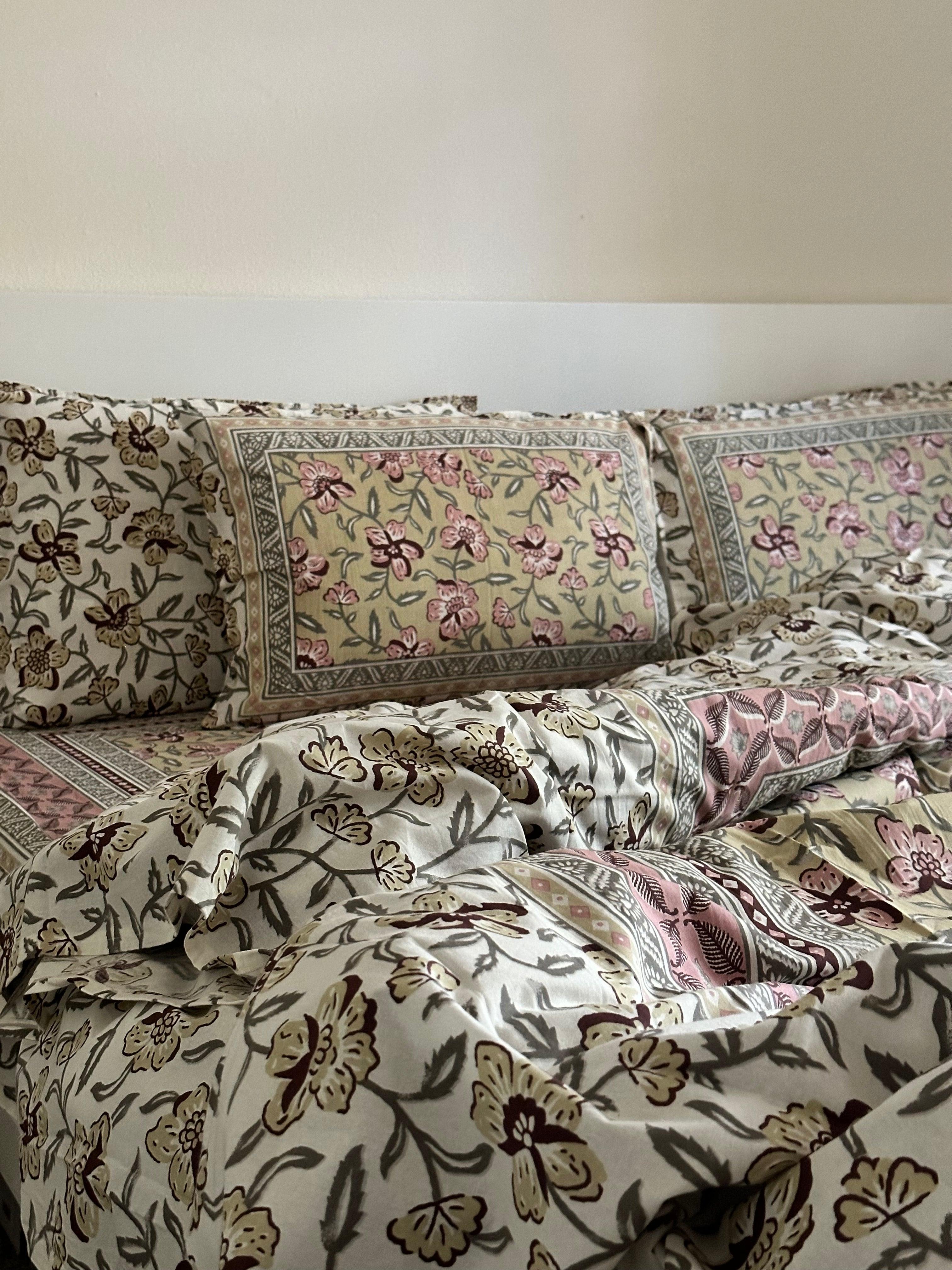 The Olive Blush Sheet Set