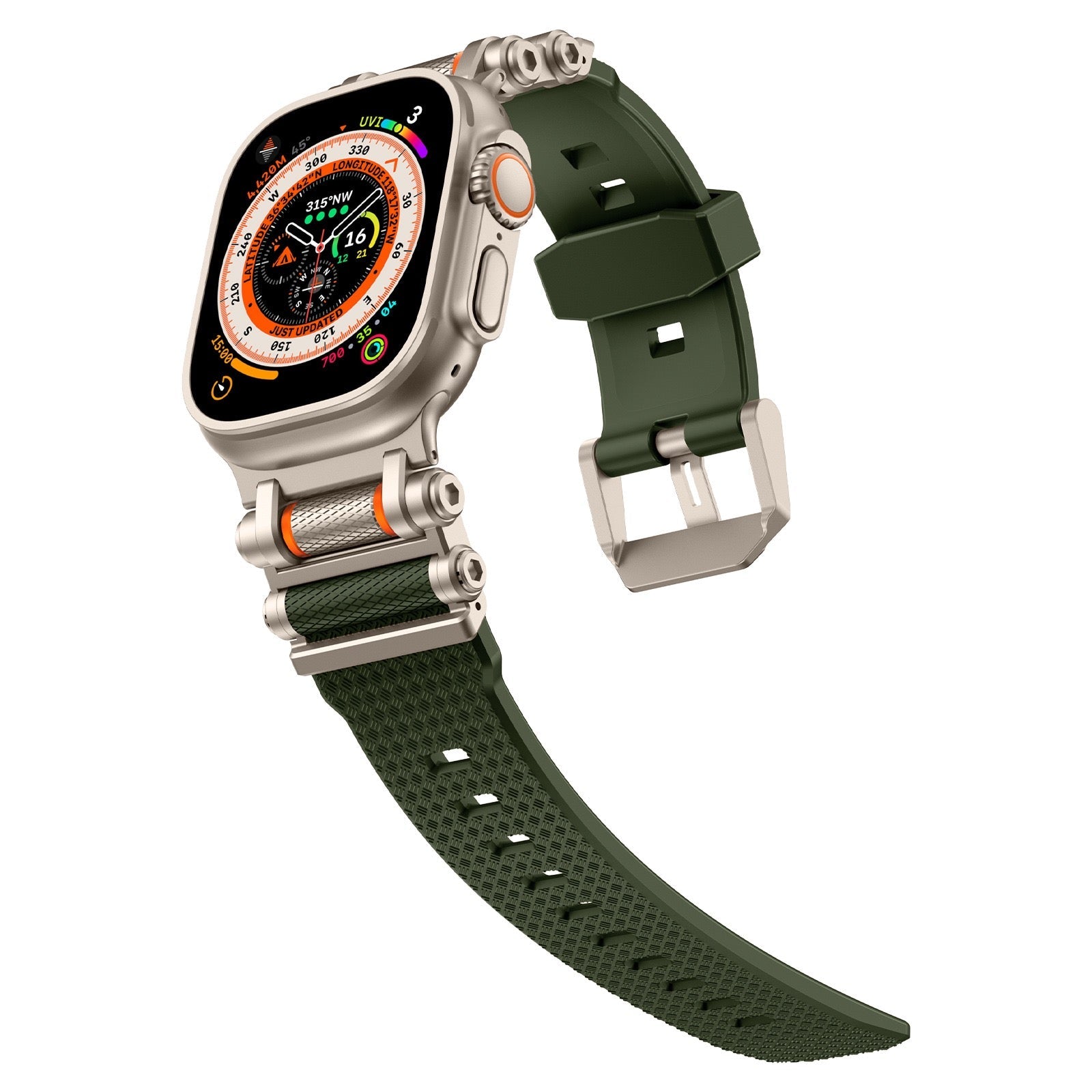 Tactical Destiny Gear Rotating Silicone Band For Apple Watch