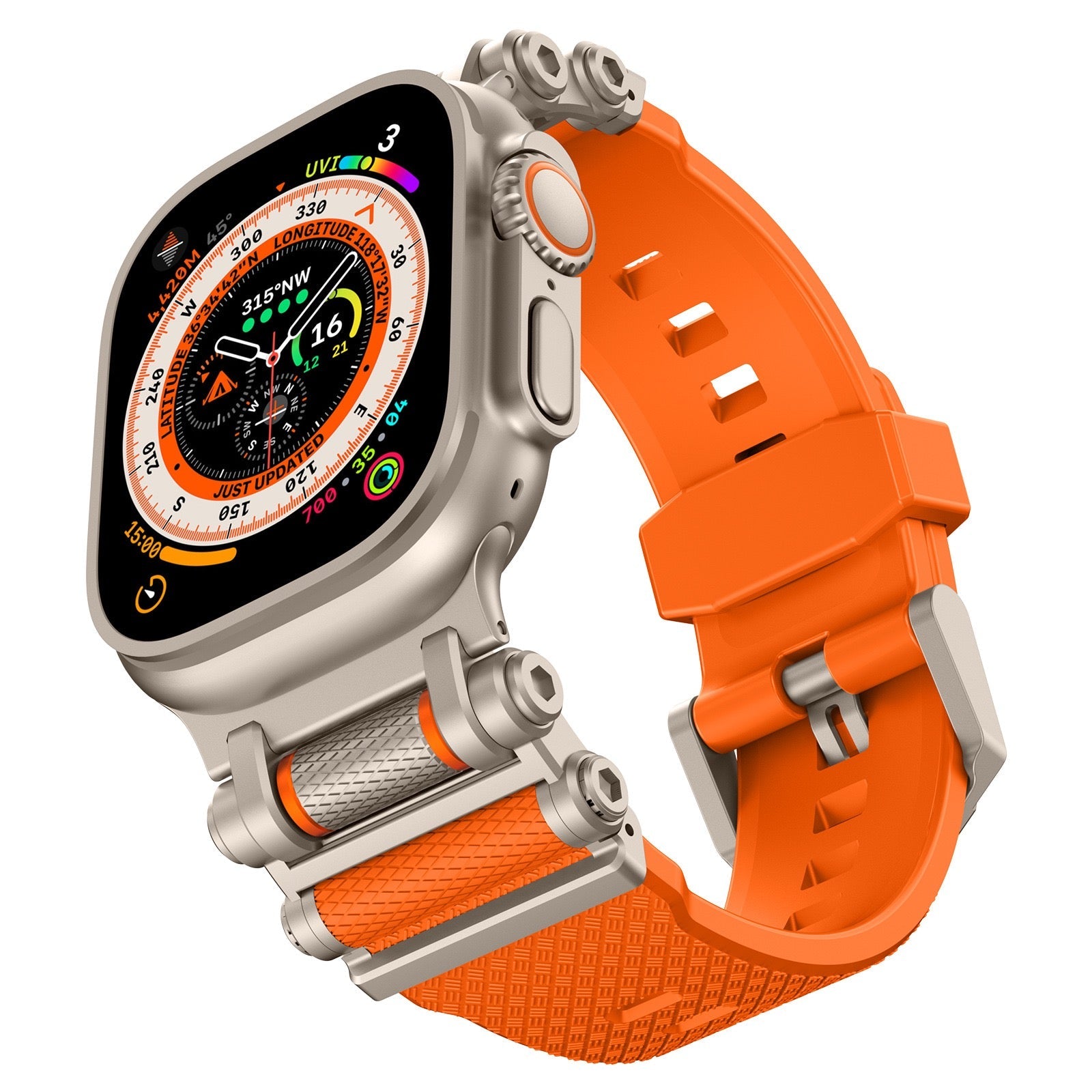 Tactical Destiny Gear Rotating Silicone Band For Apple Watch