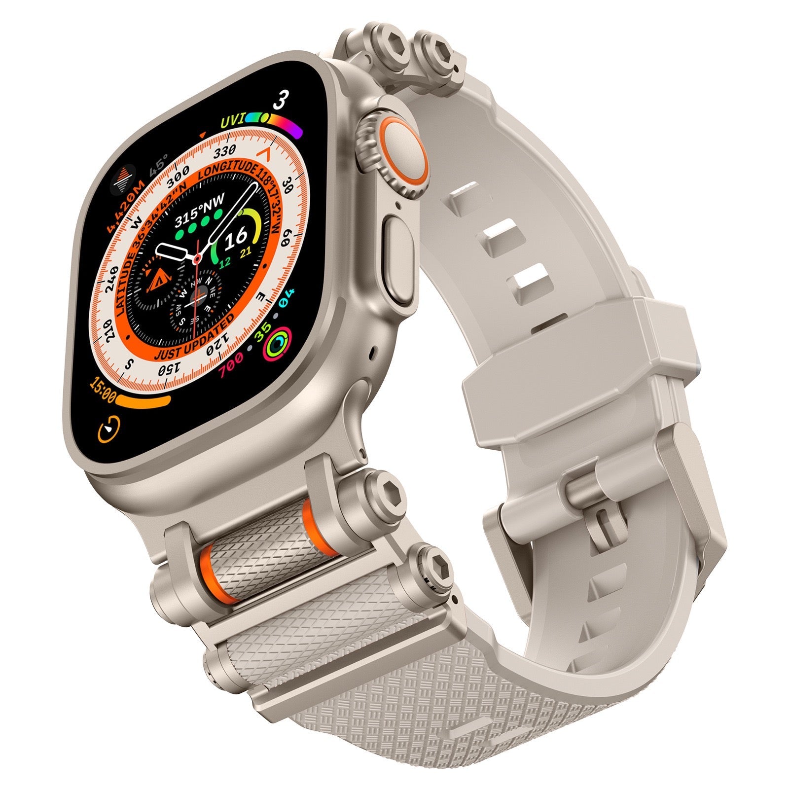 Tactical Destiny Gear Rotating Silicone Band For Apple Watch