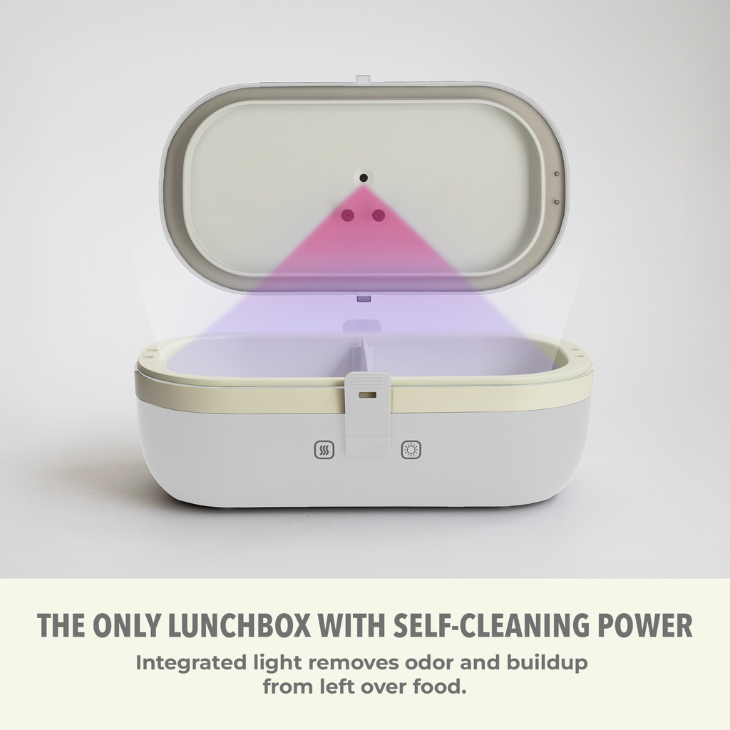 Self-Heating Lunch Box With USB-C Cord and UV LIGHT SANITIZER