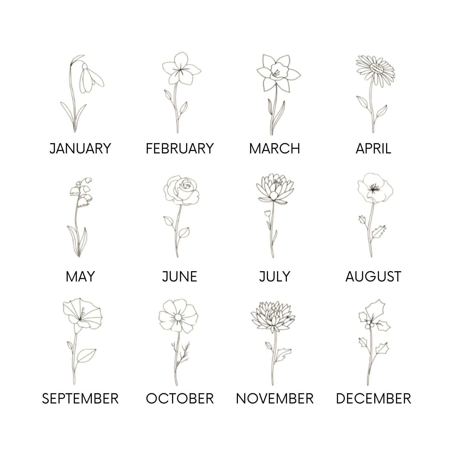 Lily Birth Flower Bracelet