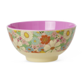 Medium Melamine Bowl - Flower Power Print - 23.7oz