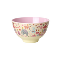 Small Melamine Bowl - Fun Fair Print - Pink - 10.1oz -