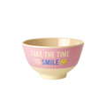 Small Melamine Bowl - Pink - Smiley®