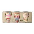 Melamine Kids Cups in Fun Fair Pink Prints - Small - 6 pcs. in Gift Box -