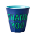 Melamine Cup - Medium with "THANK YOU" | Dark Blue