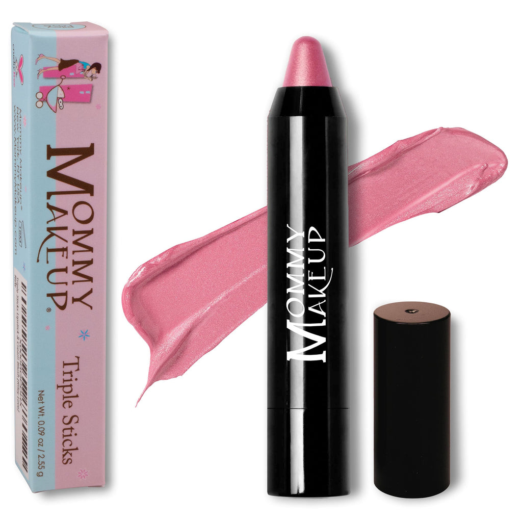 Triple Sticks Lipstick, Cream Blush, and Treatment in Pink Daisy