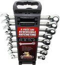 Cougar Pro Reversible Ratcheting Combination Wrench Set 8 Pieces SAE E8SRCW