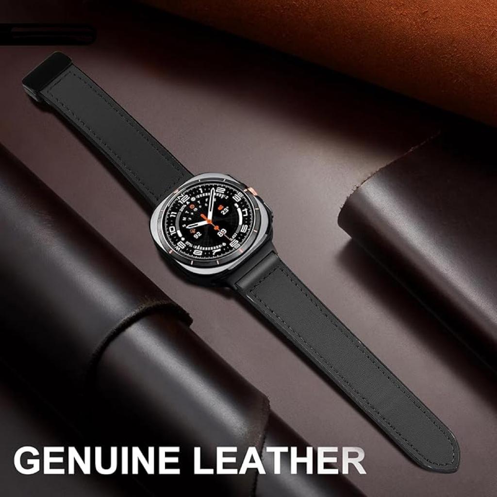 Magnetic Leather Watch Band for Galaxy Watch 7Ultra/8Ultra