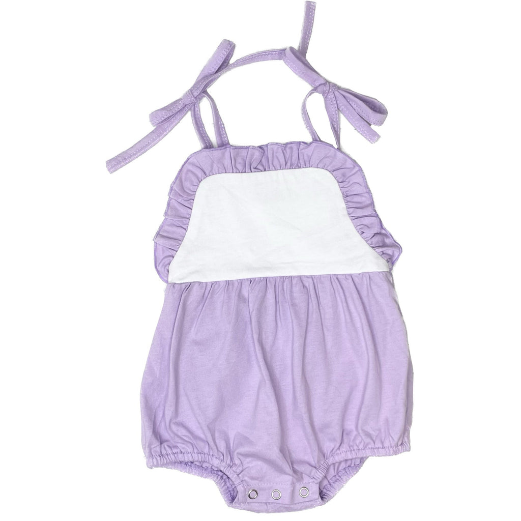 Threaded Cotton Ruffle Tie Sunsuit 100% Cotton