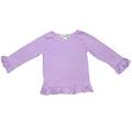 Threaded Cotton Girl Long Sleeve Ruffle Shirt 100% Cotton