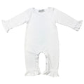 Threaded Cotton Girl Long Sleeve Ruffle Romper 100% Cotton