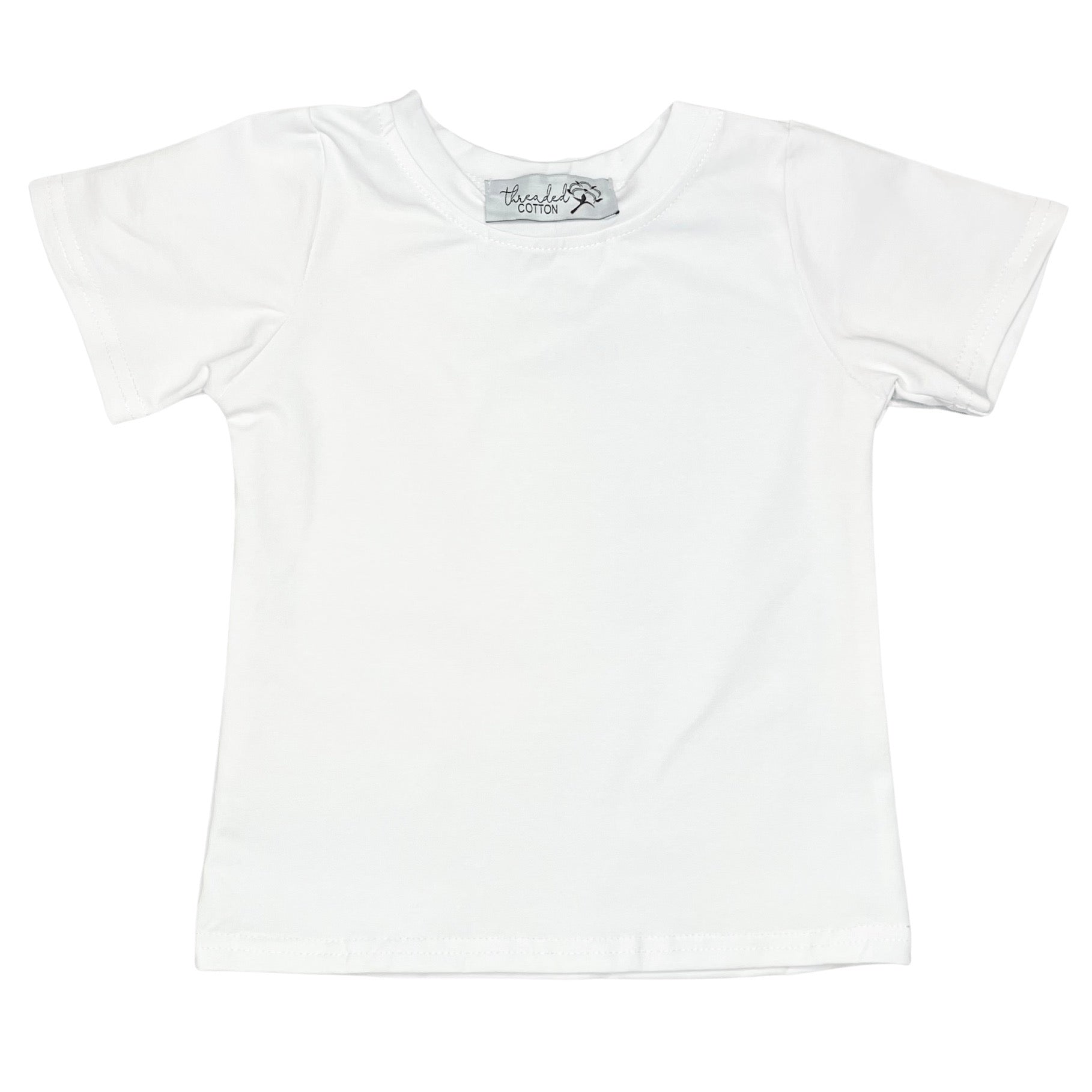 Threaded Cotton Boy Short Sleeve Shirt (95% cotton/spandex)