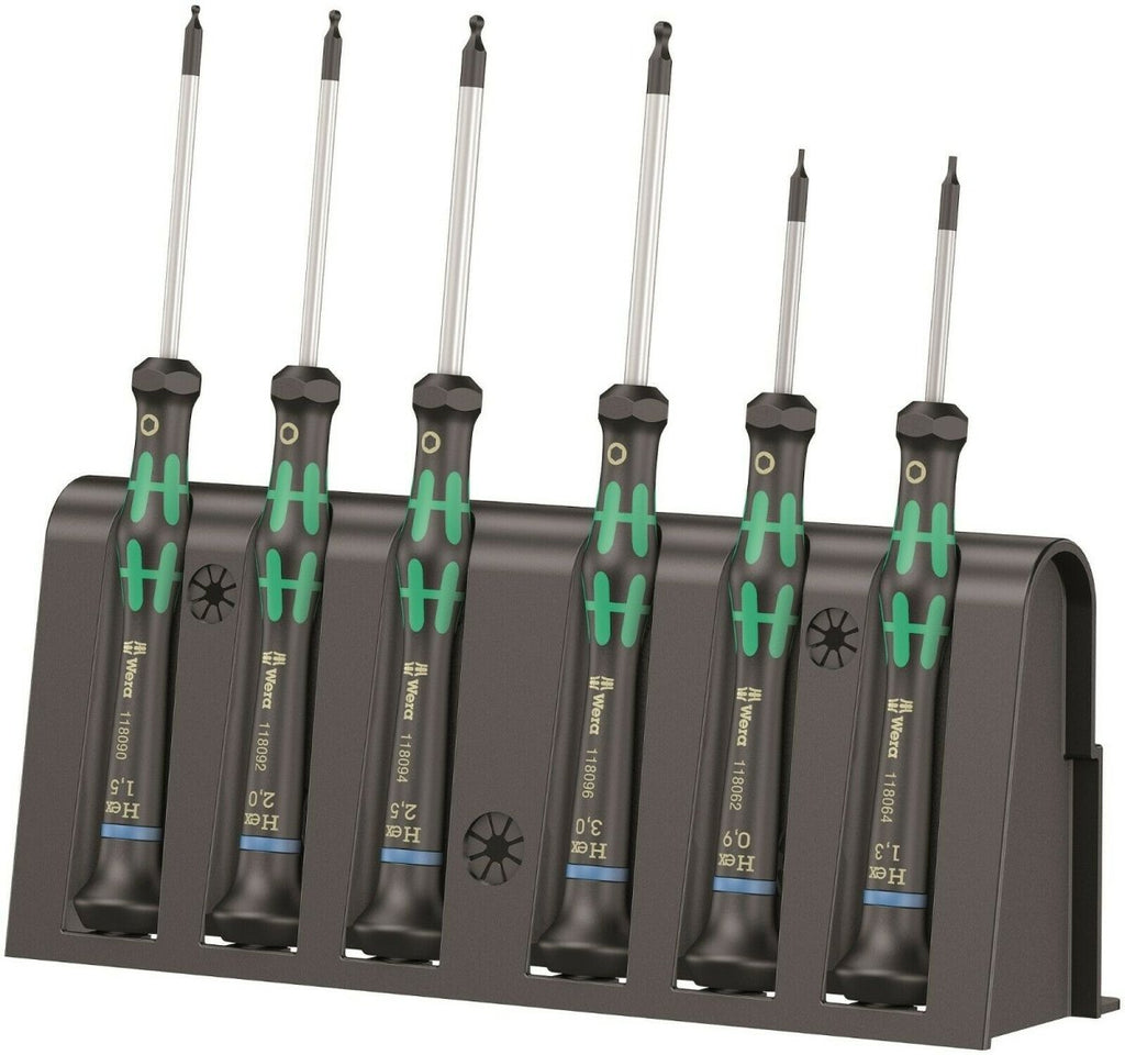 Wera 2052/6 Micro Precision Screwdriver Set With Rack 05118156001
