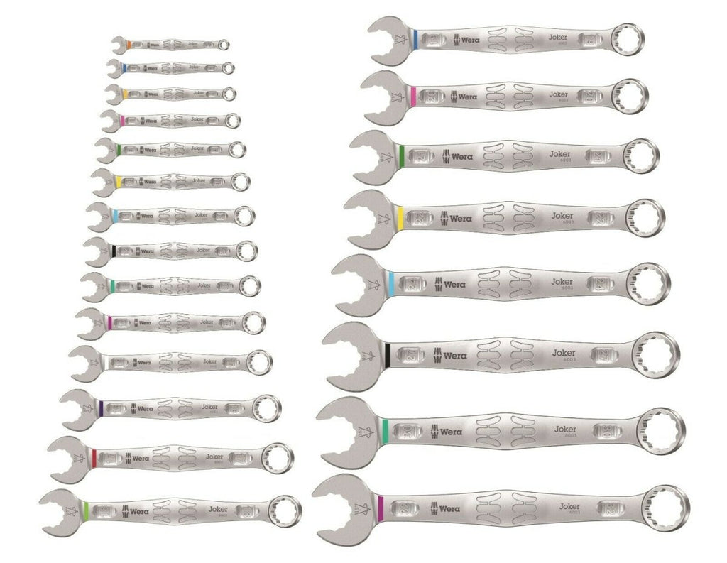 Wera 6003 Joker 22 Set 1 Combination Wrench Set 22 Piece Metric 05020232001