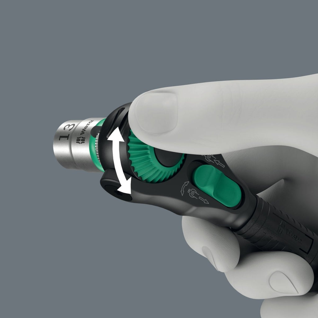 Wera 8000 B Black Edition Zyklop Speed Ratchet Wrench 3/8" Drive 05135881001