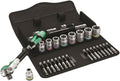 Wera 8100 SB 9 Zyklop Speed Ratchet Set 3/8" Drive SAE 28 Piece 05004049001