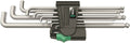 Wera 950/9 Hex-Plus 4 L-Key Set Chrome Plated Metric 9 Pieces 05073594001