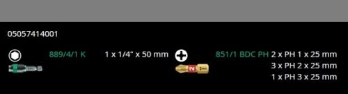 Wera Bit-Check 7 PH Diamond 1 Bit Set 05057414001