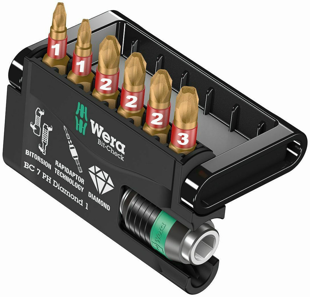Wera Bit-Check 7 PH Diamond 1 Bit Set 05057414001