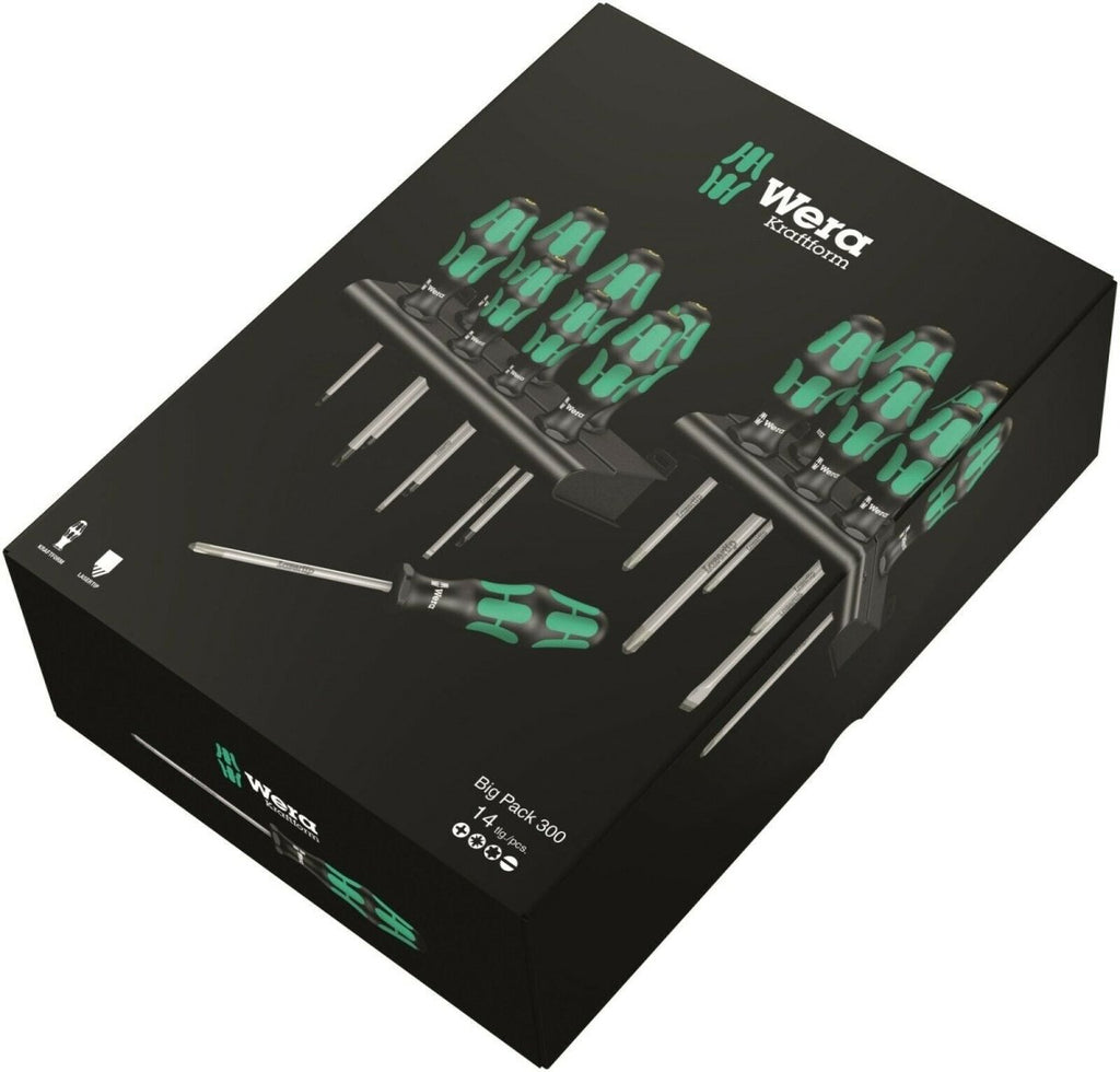 Wera Kraftform Big Pack 300 Series Screwdriver Set 14 Pieces 05105630001