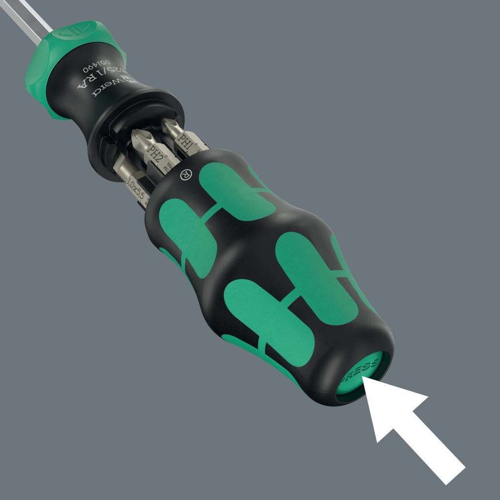 Wera Kraftform Kompakt 27 RA 2 Ratcheting Screwdriver Set 6 Pieces 05051518001